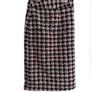 💕PRIMARK TWEED SKIRT MINI BLACK PINK WHITE 12💕